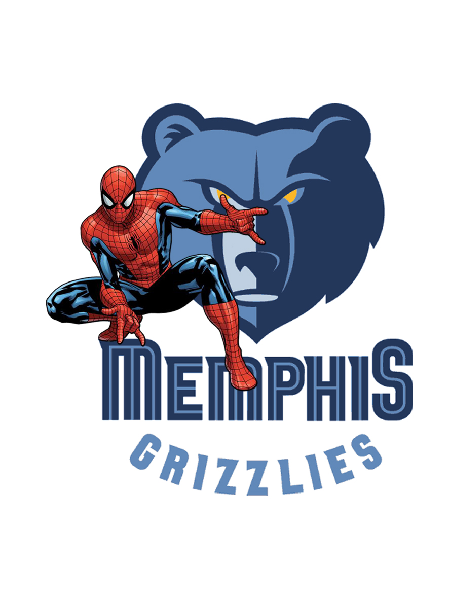 Memphis Grizzlies Spider Man Logo vinyl decal